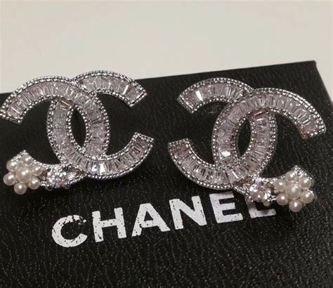 chanel cc diamond earrings|chanel cc earrings price list.